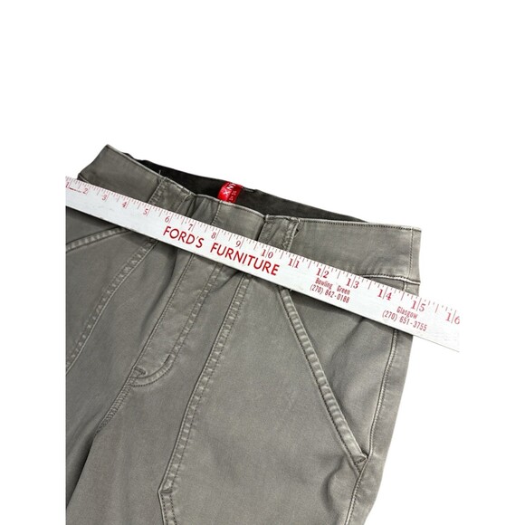 SPANX Stretch Twill Cargo Pants Olive Green Large Pockets Slimming Streetwear - Picture 5 of 11